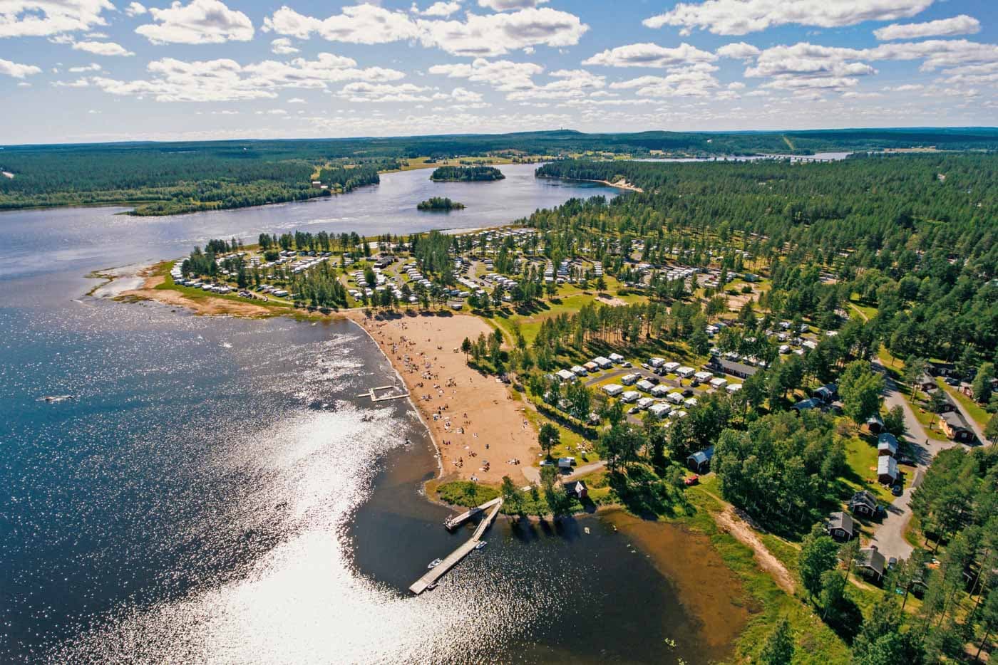 Översiktbild över campingplatsen First Camp Arcus - Luleå