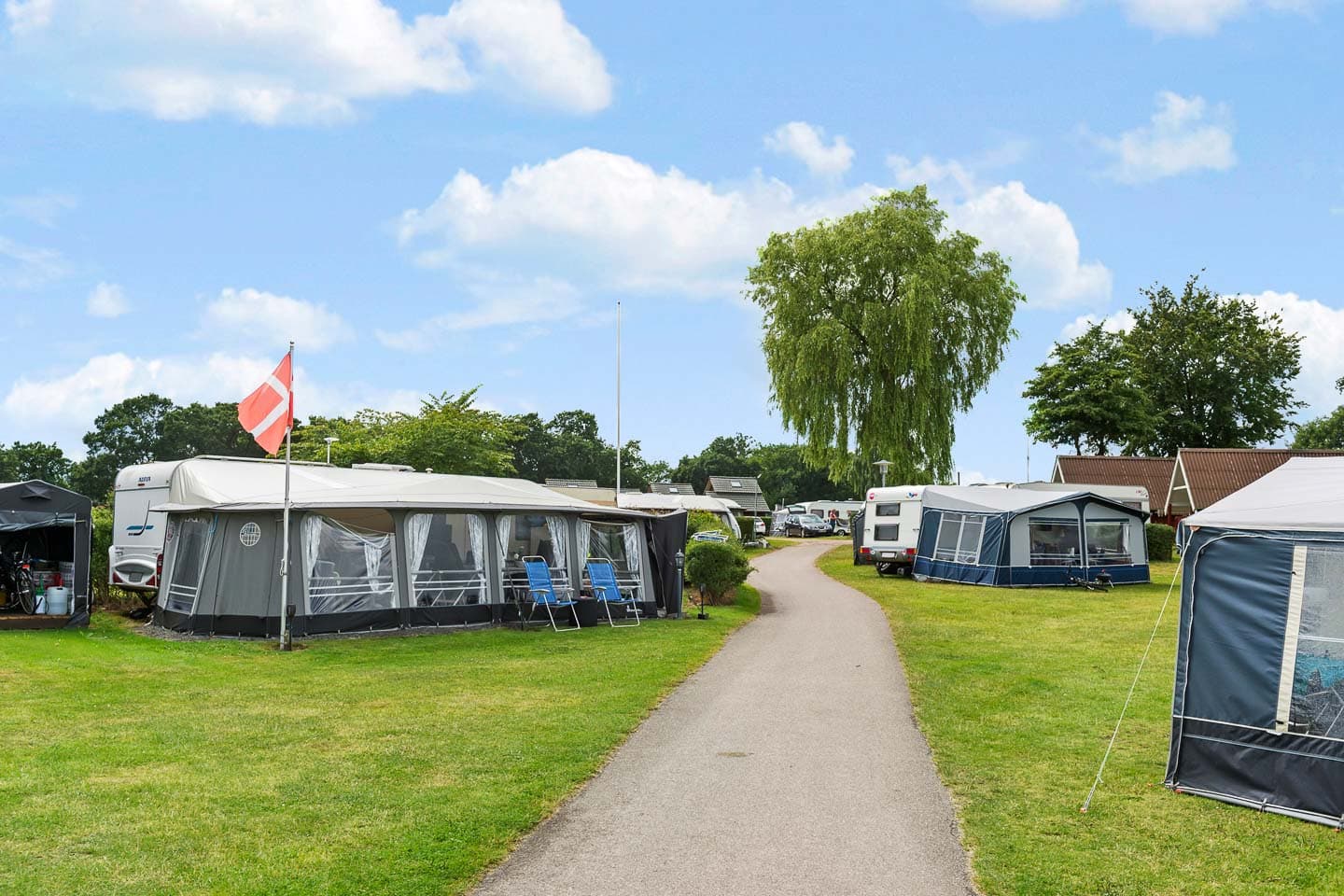 Moderne campingplads i Sønderjylland – Frigård ved Flensborg Fjord