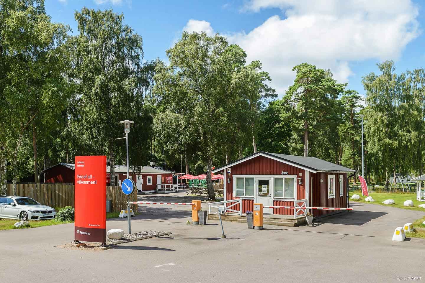 Infart på campingen i Halmstad