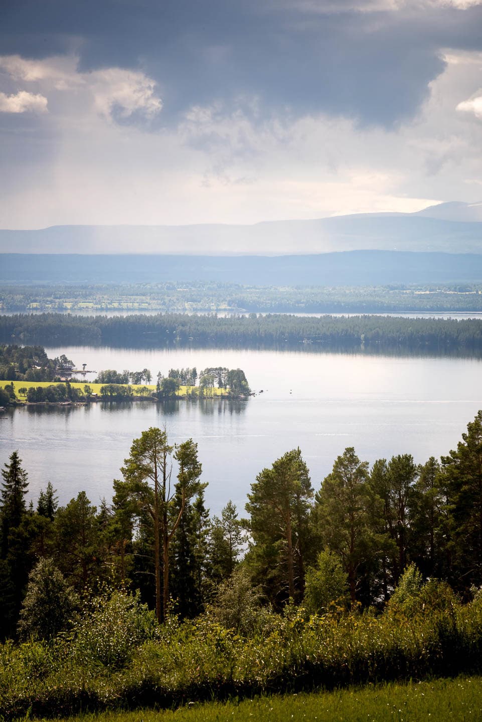 Utsikt på campingen Frösön i Östersund. Norrlands bästa campingar