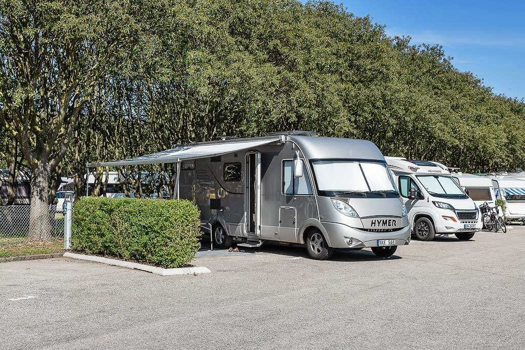 Husbilsplats med el på First Camp Sibbarp i Malmö