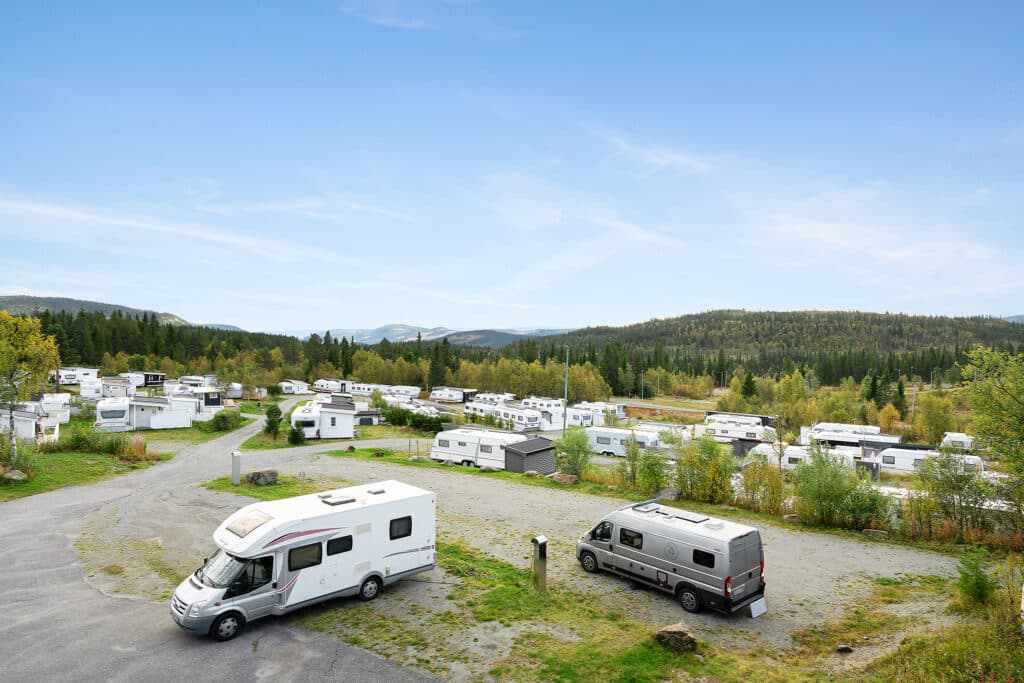Ruime camperplaatsen bij First Camp Beitostølen dicht bij wandelroutes