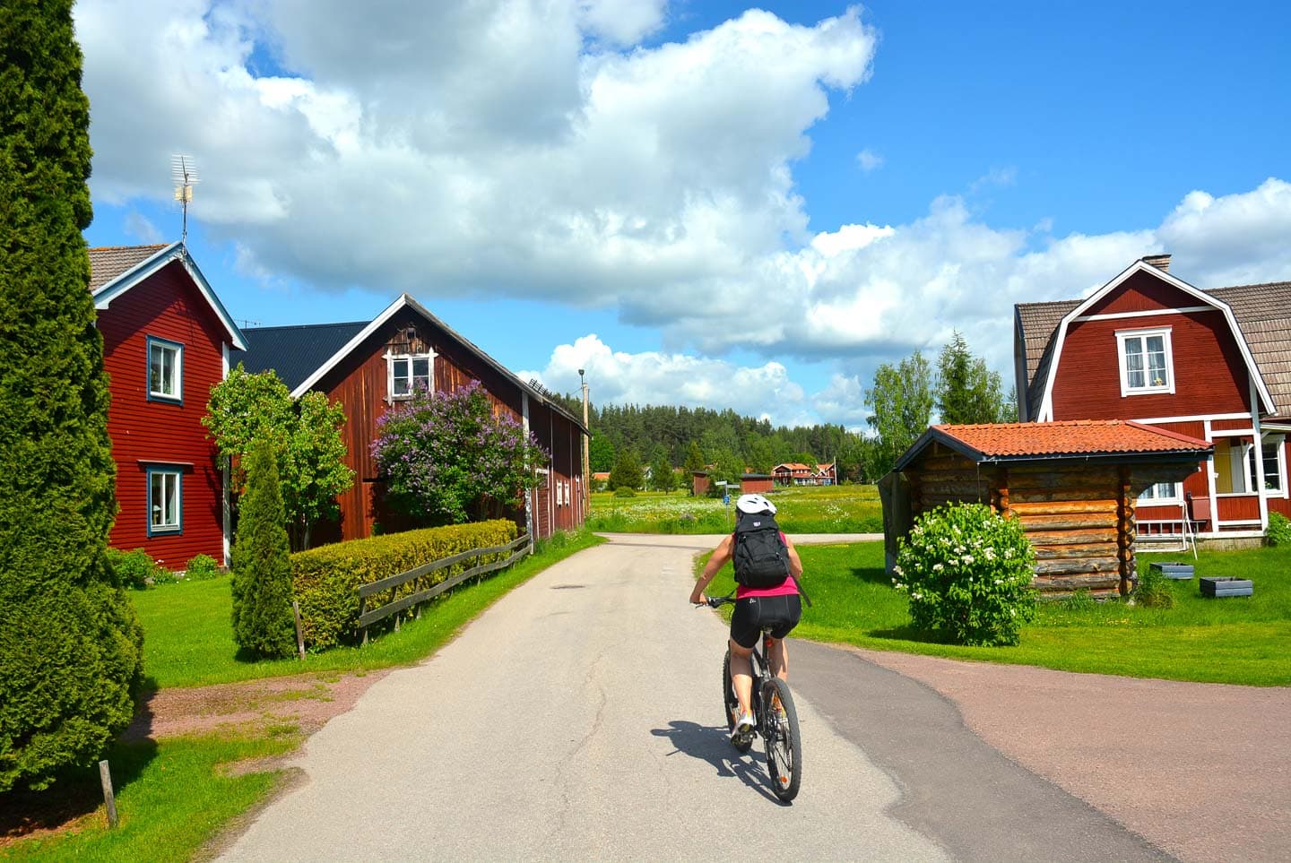 Wandelroute in de Vasaloppsarena bij Mora in Dalarna