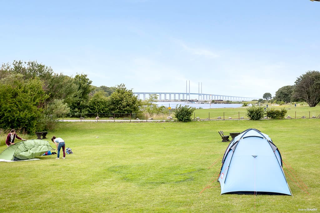 Campa med tält i Malmö
