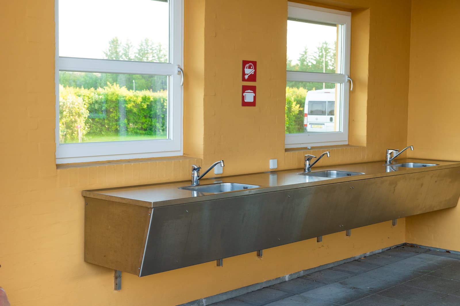 Reception og serviceområde på camping i Skagen