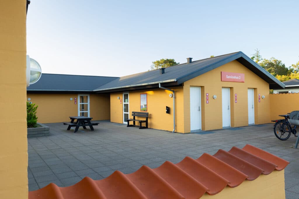 Reception og serviceområde på camping i Skagen