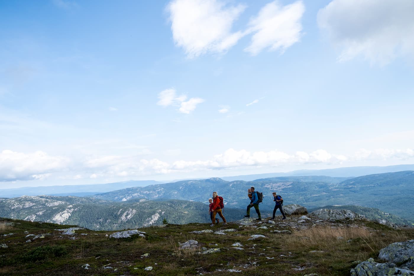 Wandelroute langs het Norsjømeer in Telemark, Noorwegen