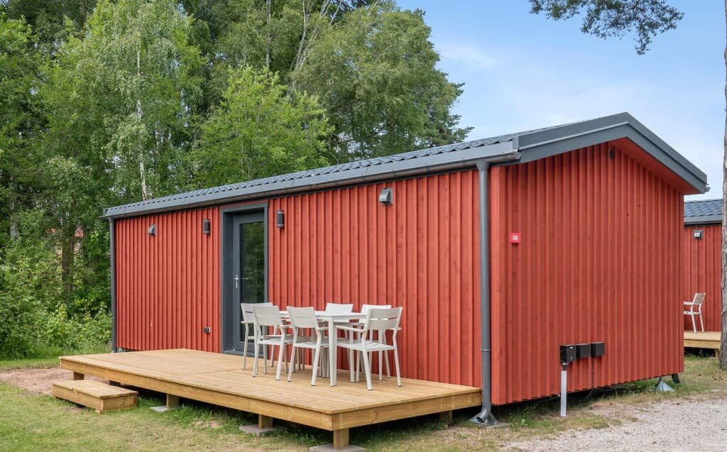 Nybyggd villavagn på Siljansbadet i Rättvik