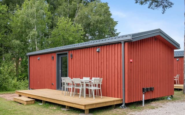 Nybyggd villavagn på Siljansbadet i Rättvik